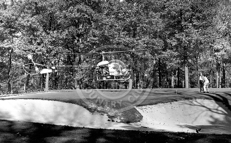 Thanks to helicopter pilot and Medinah Country Club member George Snyder, Arnold Palmer arrived at Medinah for the 59th Western Open in a style fit for a king. The tournament was held June 28-July 1, 1962. Jacky Cupit won the event, Palmer came in seventh place.