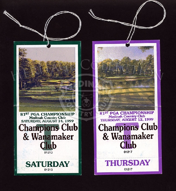 81st PGA Championship. Ticket for Champions Club & Wannamaker Club.