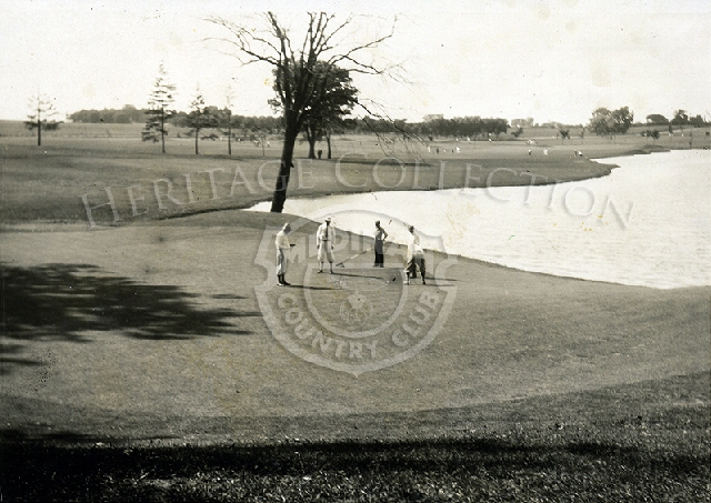 Original 9th Green - Course No. 1 overlooking Medinah Rd. Now the 18th hole.