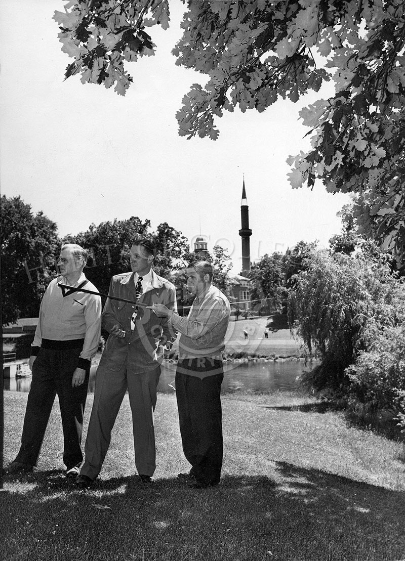Left to right are, G Henry Olsen, Wally Womeldorf and Sidney Jessop.