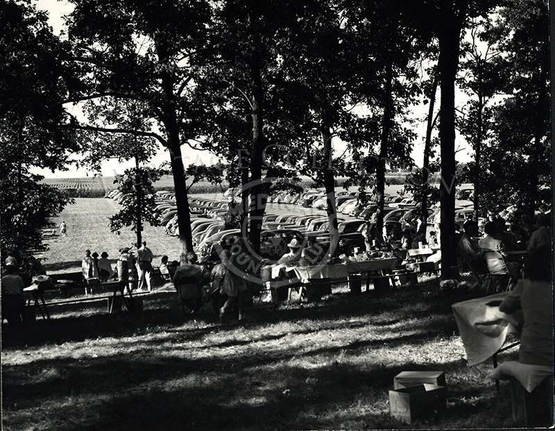 Shriner picnic, held August 13, 1944. View of picnic grounds.