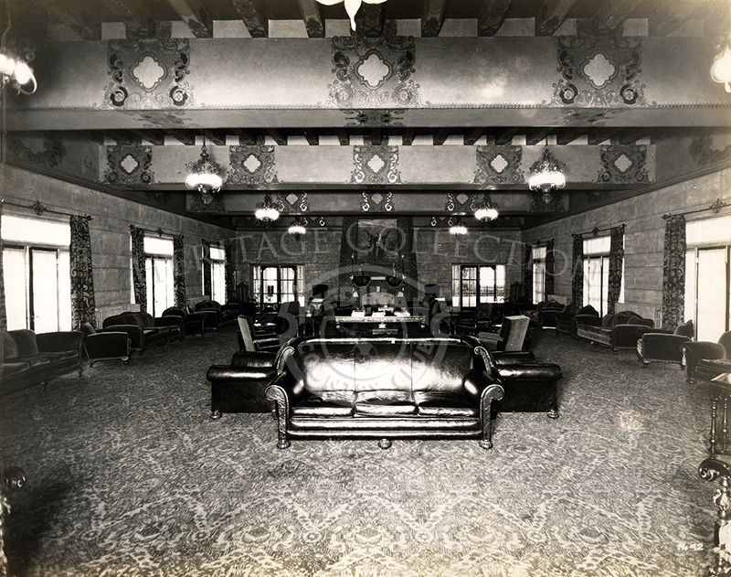 Interior of Medinah clubhouse, circa 1920s.