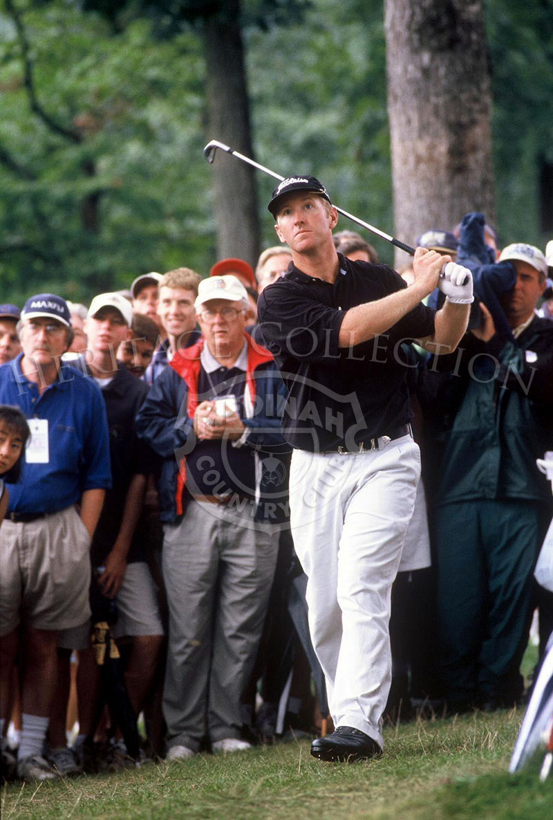 Although David Duval play well during 1999, including being on the victorious Ryder Cup team, he only tied for 10th-place at the 81st PGA championship. He finished the four rounds with three under par, for a total of 295.