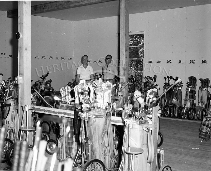 Guy Paulsen inside Medinah Pro Shop circa 1950s.