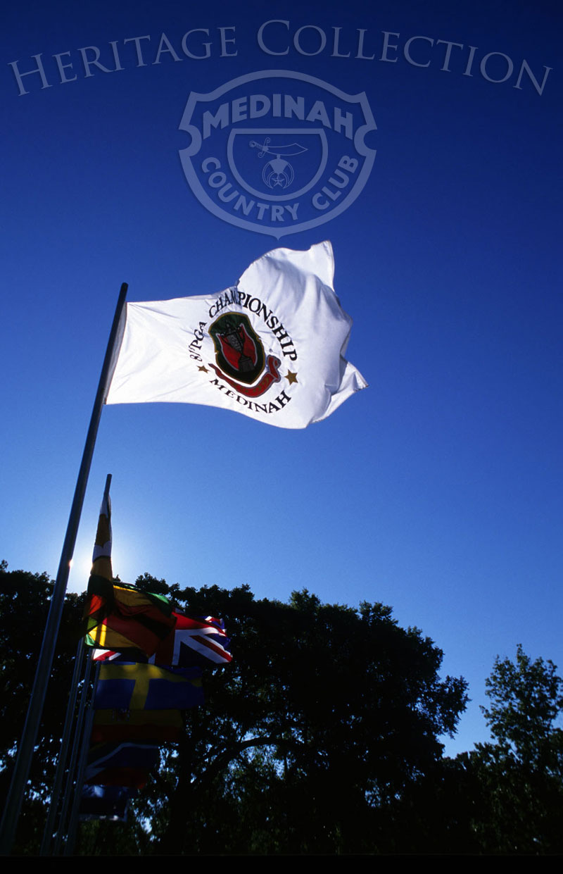 Round 3- 81st PGA Championship event logo flag, Round 3. Photographer: Montana Pritchard