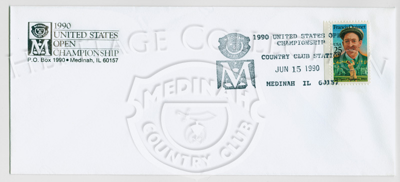 Envelope, 1990 U.S. Open, stamped Jun 15, 1990Standard size A4 envelope - 4 1/8Ã· x 9 1/2Ã·