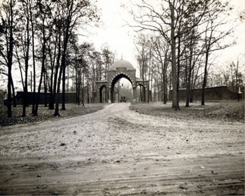 Grand entrance gate tower circa 1920